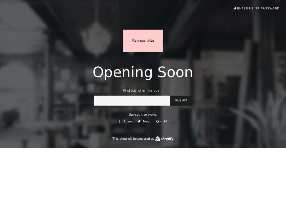 pampermoi.com shopify website screenshot