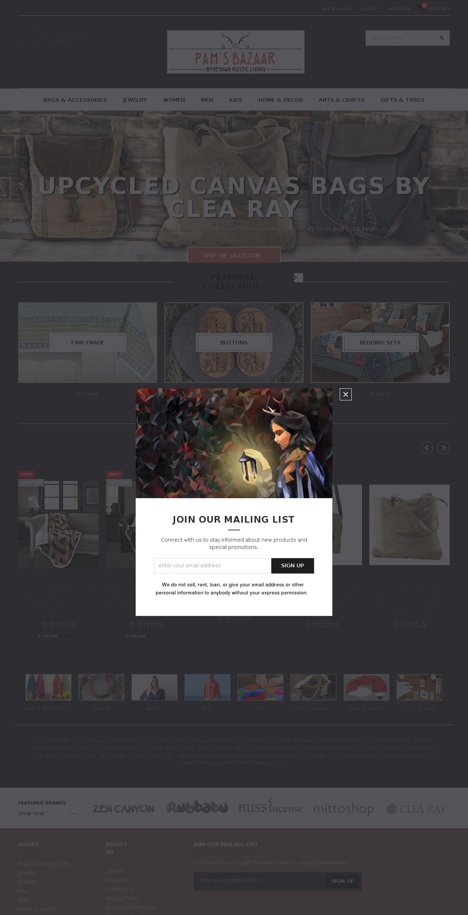 decortica-theme-source Shopify theme site example pamsbazaar.com