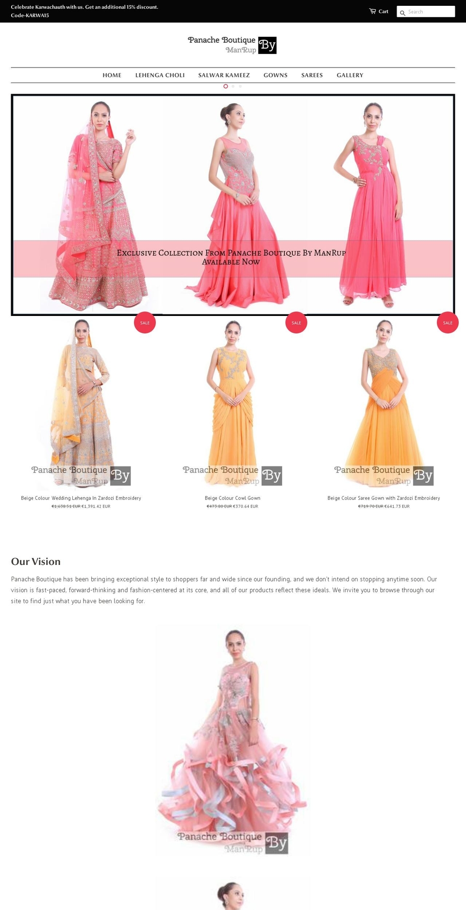 panache-boutique.com shopify website screenshot
