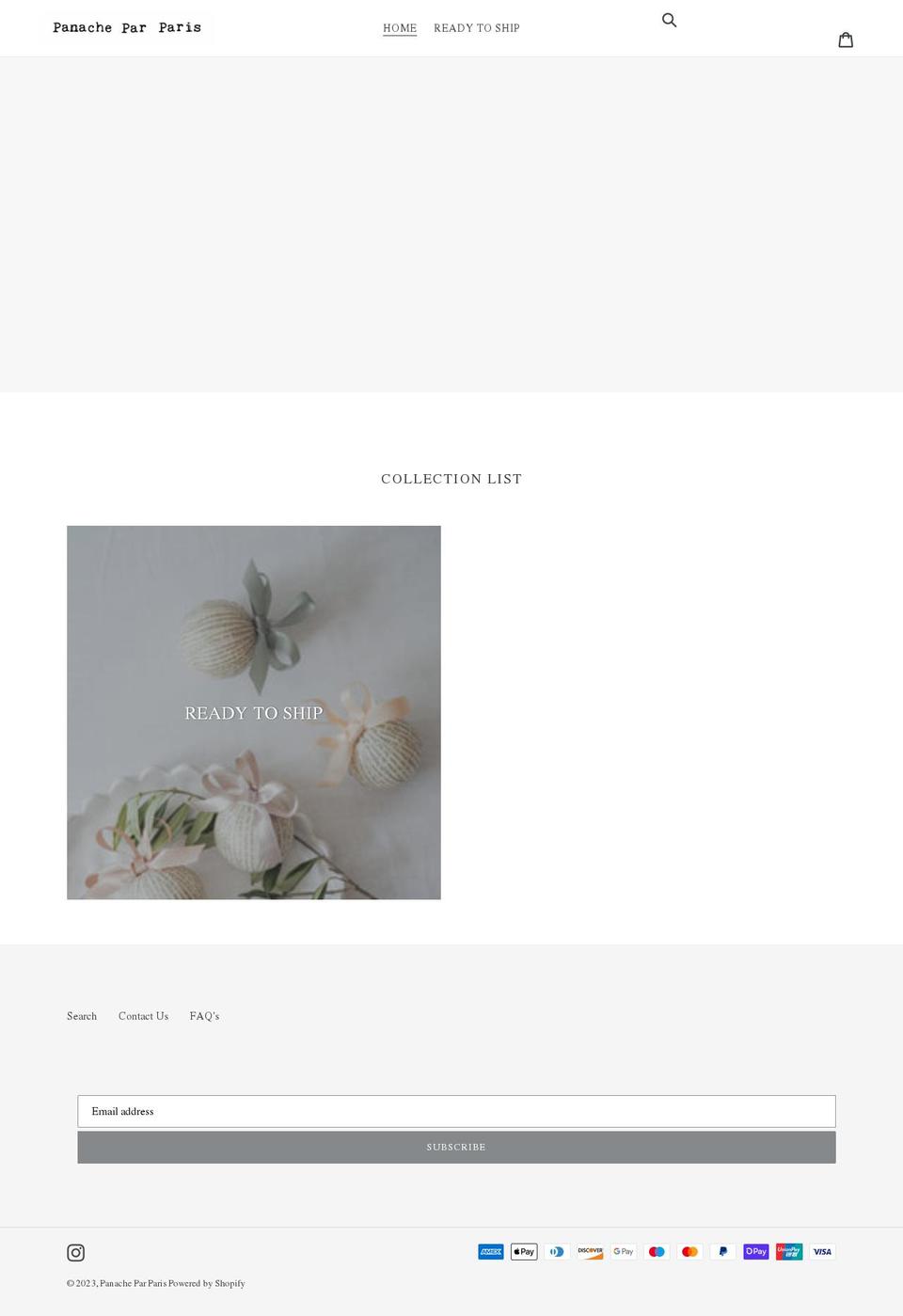 panacheparparis.co.uk shopify website screenshot