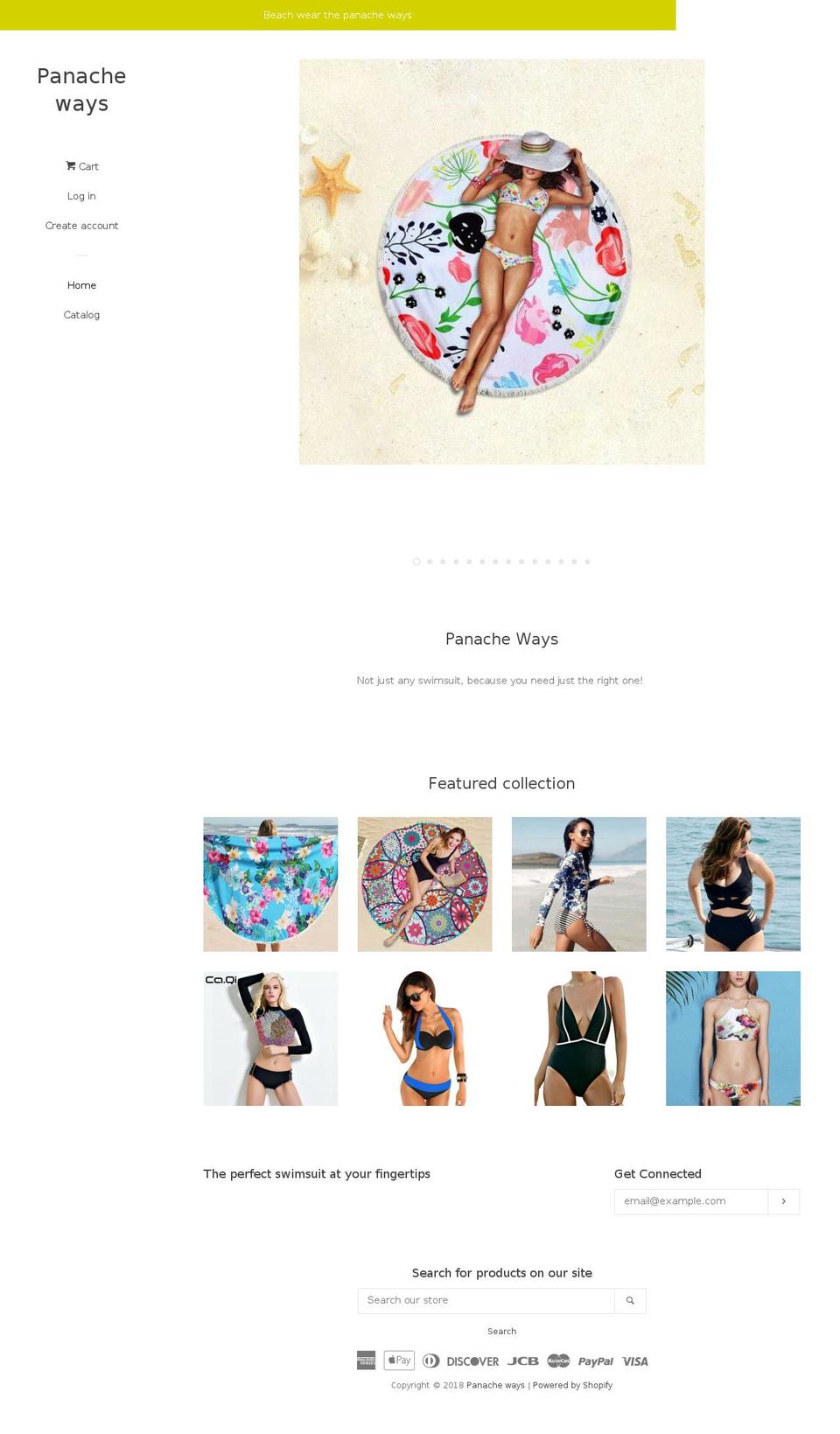 panacheways.com — Shopify storefront screenshot