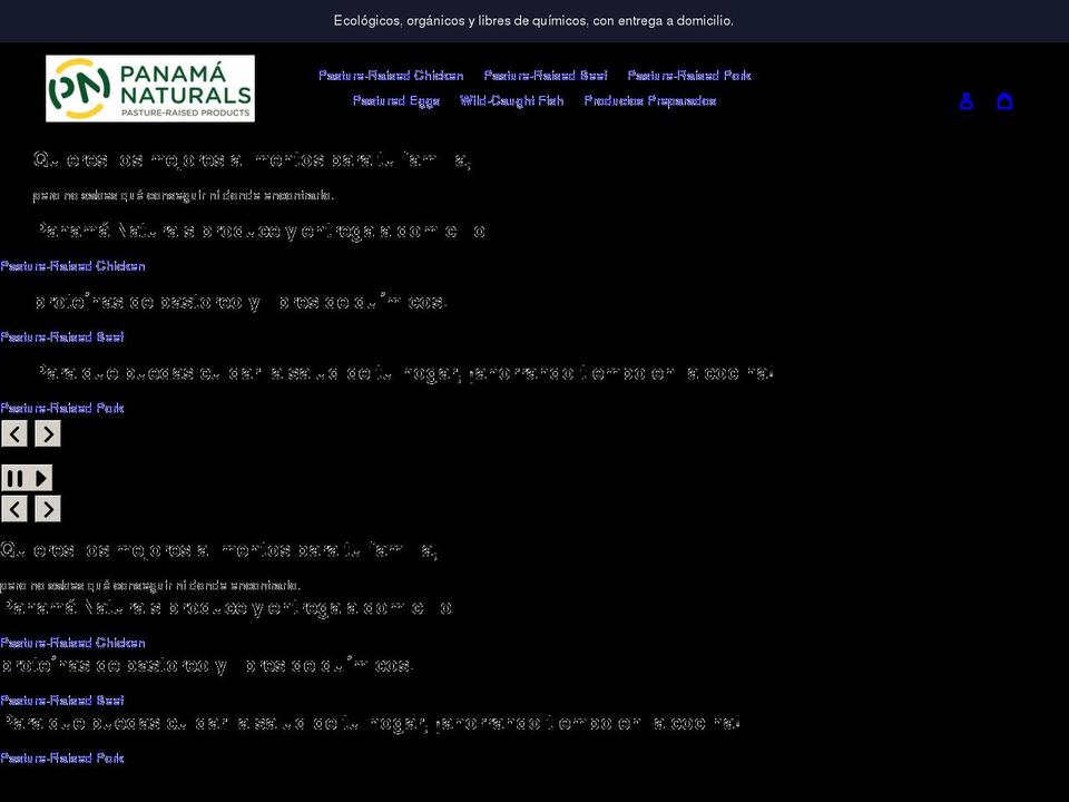 panamanaturals.com shopify website screenshot