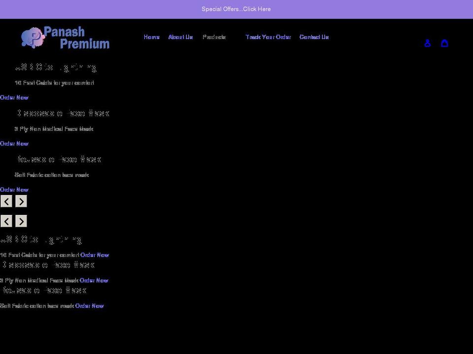 panashpremium.com shopify website screenshot