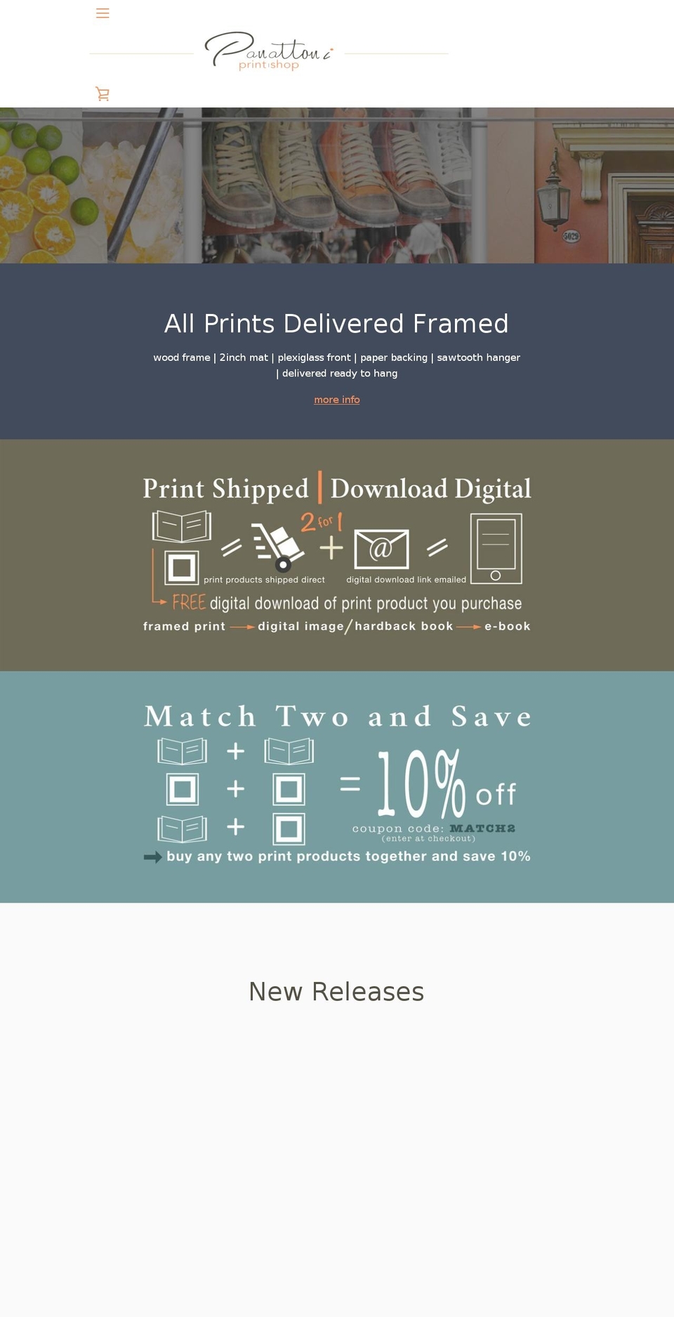 Narrative New Shopify theme site example panattoniprintshop.com