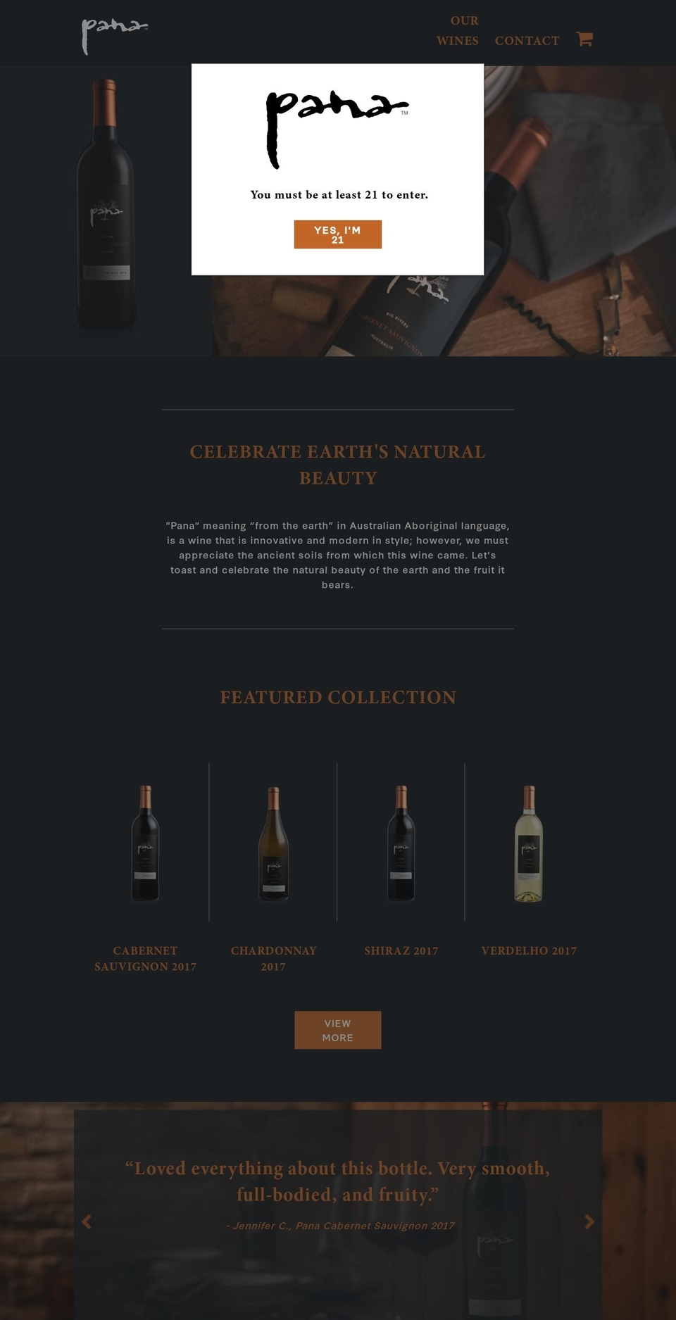 panawines.com — Shopify storefront screenshot