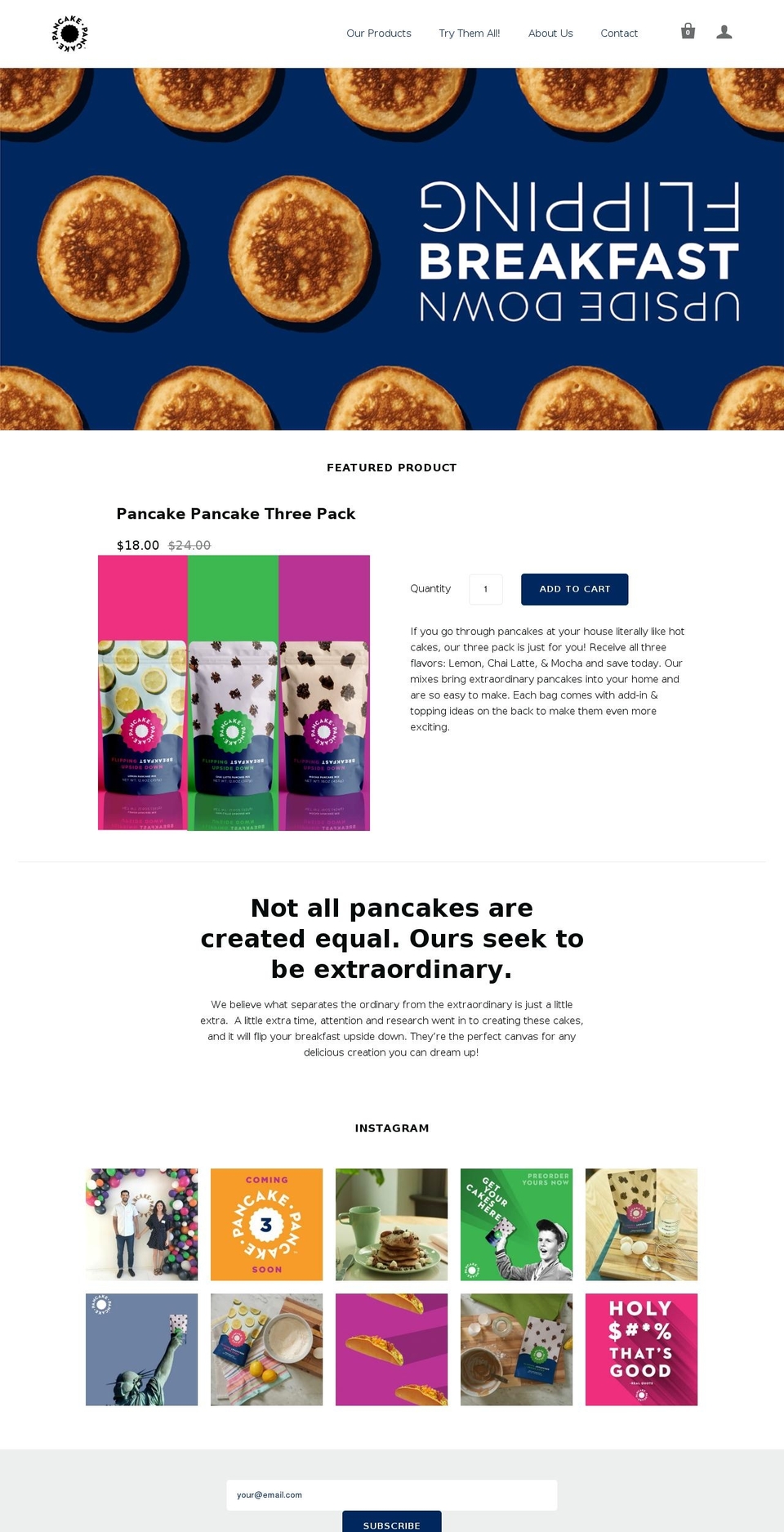 pancakepancake.com — Shopify storefront screenshot