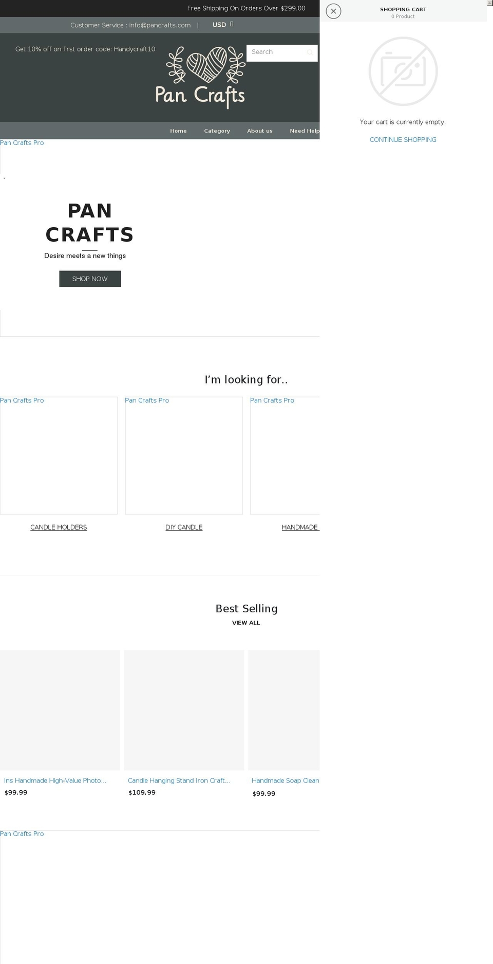 Design Slic Shopify theme site example pancrafts.com