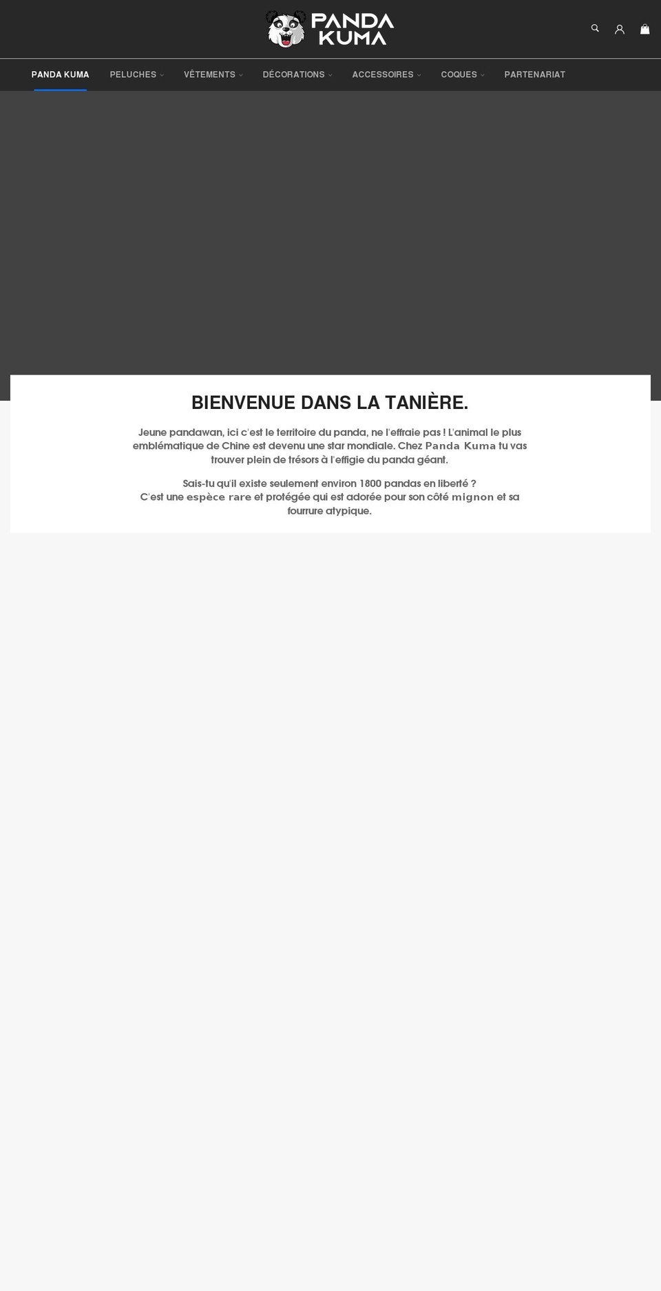 panda-kuma.com shopify website screenshot