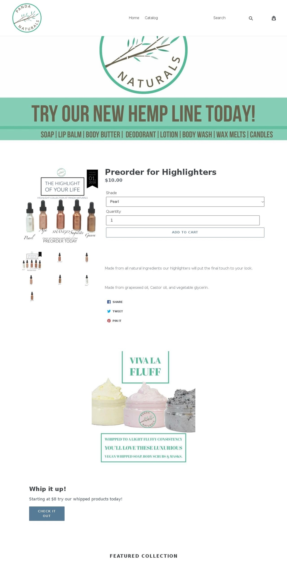 panda-naturals.com — Shopify storefront screenshot