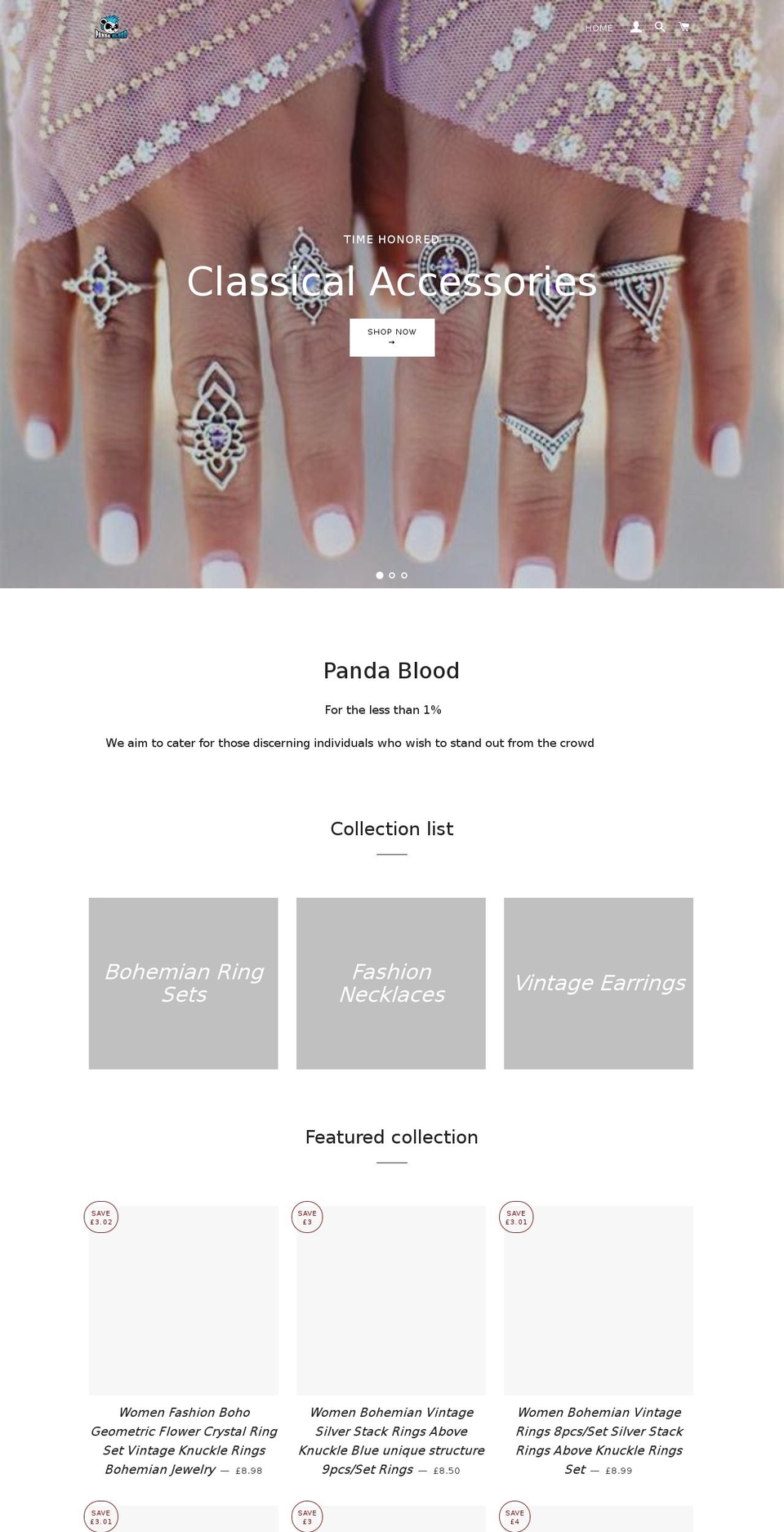 pandablood.com — Shopify storefront screenshot