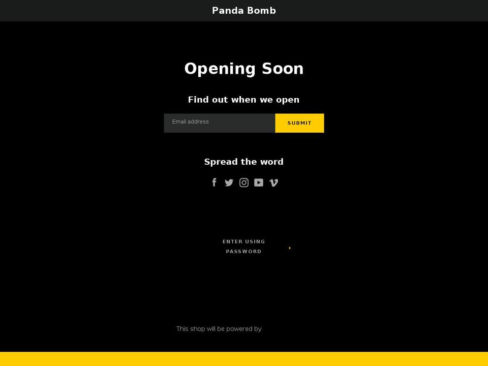 pandabomb.com — Shopify storefront screenshot