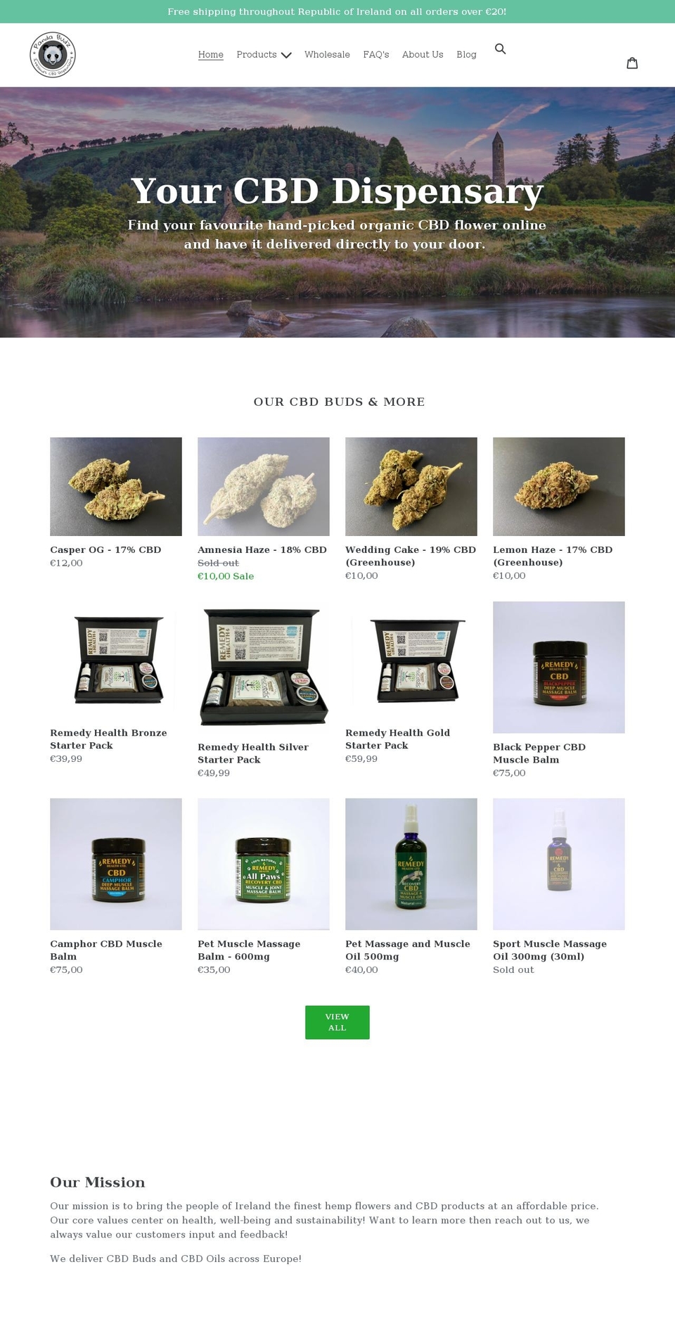 pandabudz.com shopify website screenshot