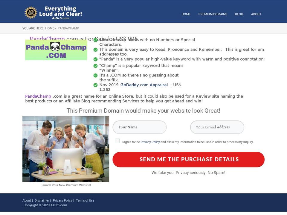 pandachamp.com — Shopify storefront screenshot