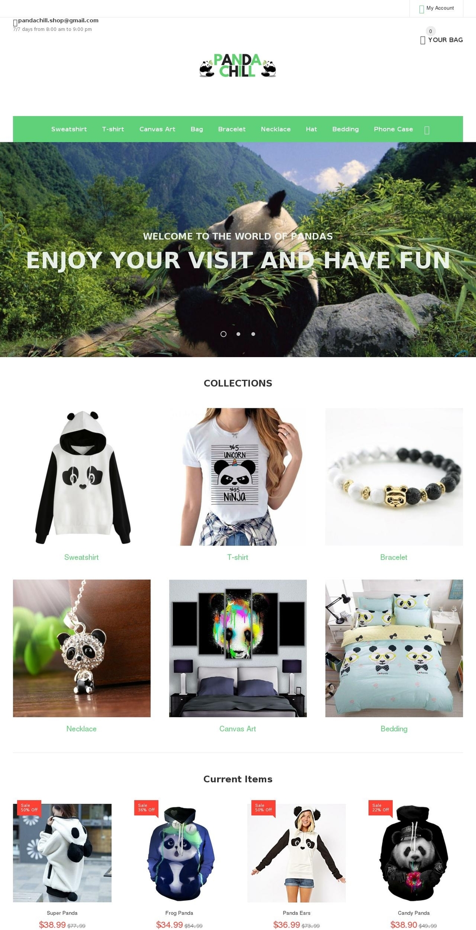 pandachill.com — Shopify storefront screenshot