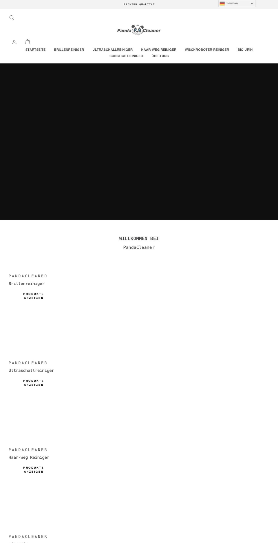 pandacleaner.de shopify website screenshot