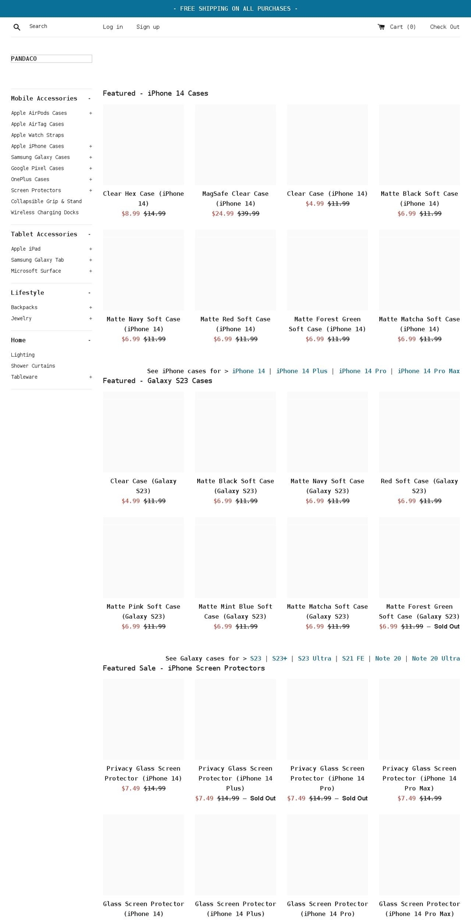 pandaco.ca shopify website screenshot