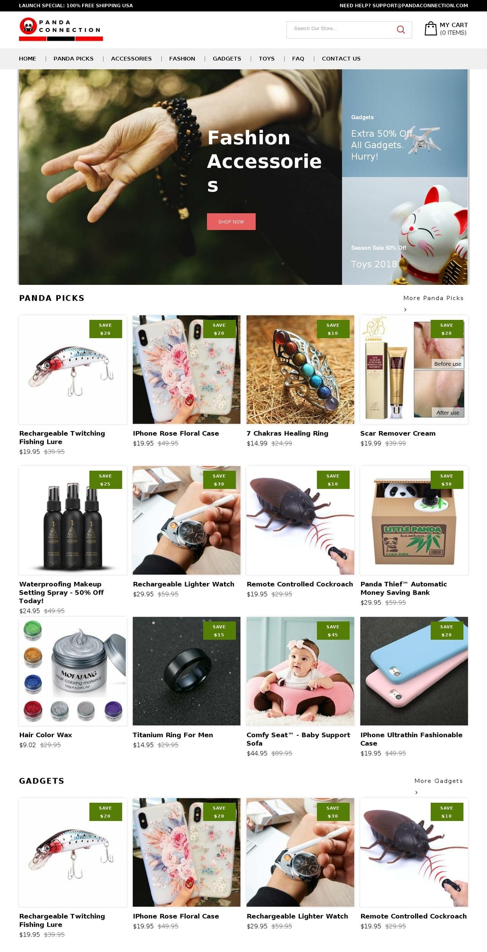 Drop Shopify theme site example pandaconnection.com