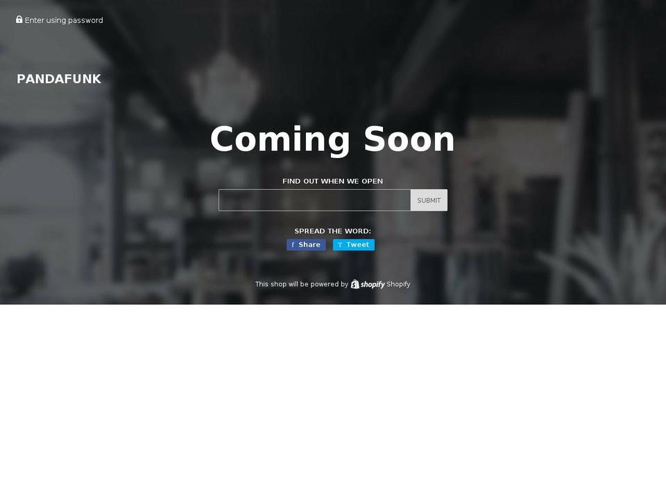 pandafunk.myshopify.com shopify website screenshot