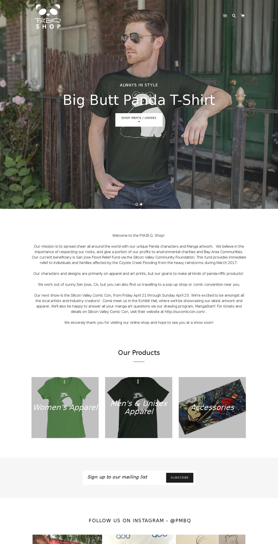 pandalinetshirts.com shopify website screenshot