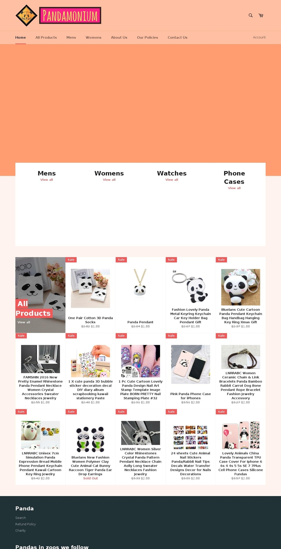 pandamoniumshop.com — Shopify storefront screenshot