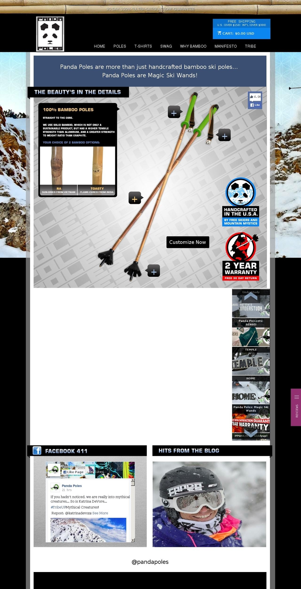 pandapoles.com shopify website screenshot