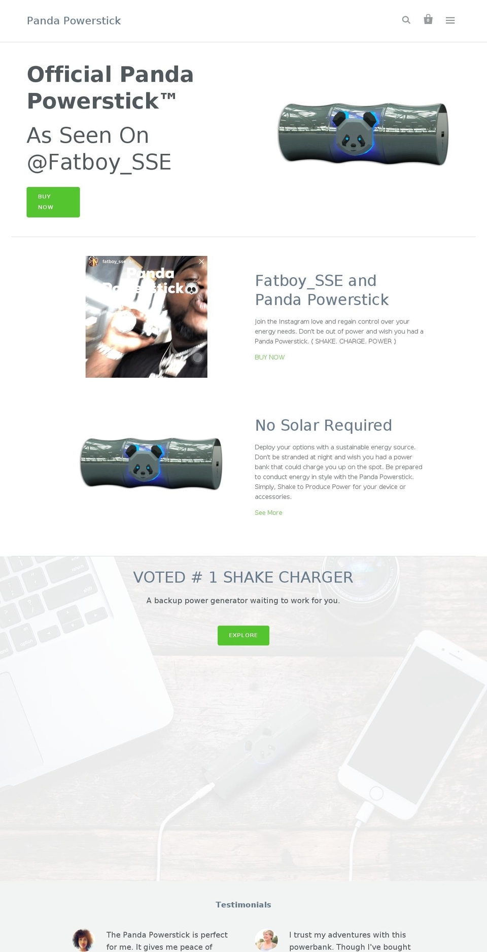 pandapowerstick.com — Shopify storefront screenshot