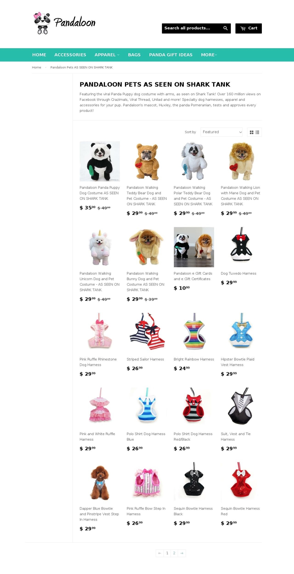 pandapuppy.com — Shopify storefront screenshot