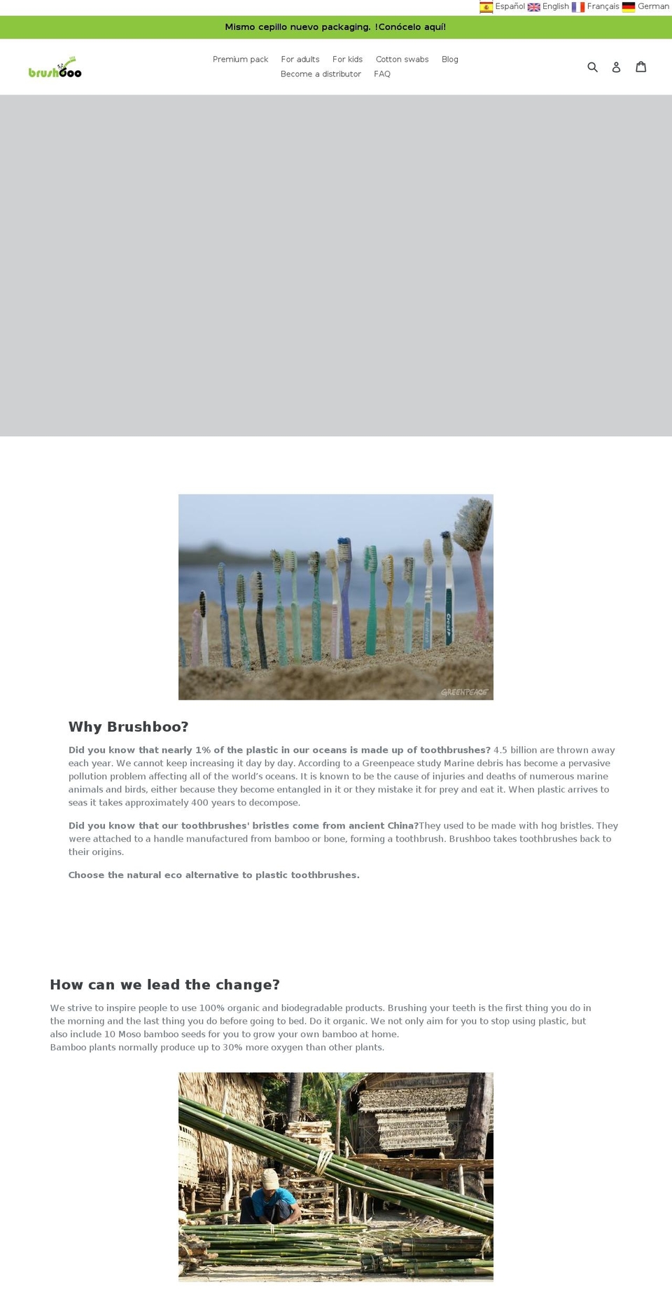 pandatoothbrush.com shopify website screenshot