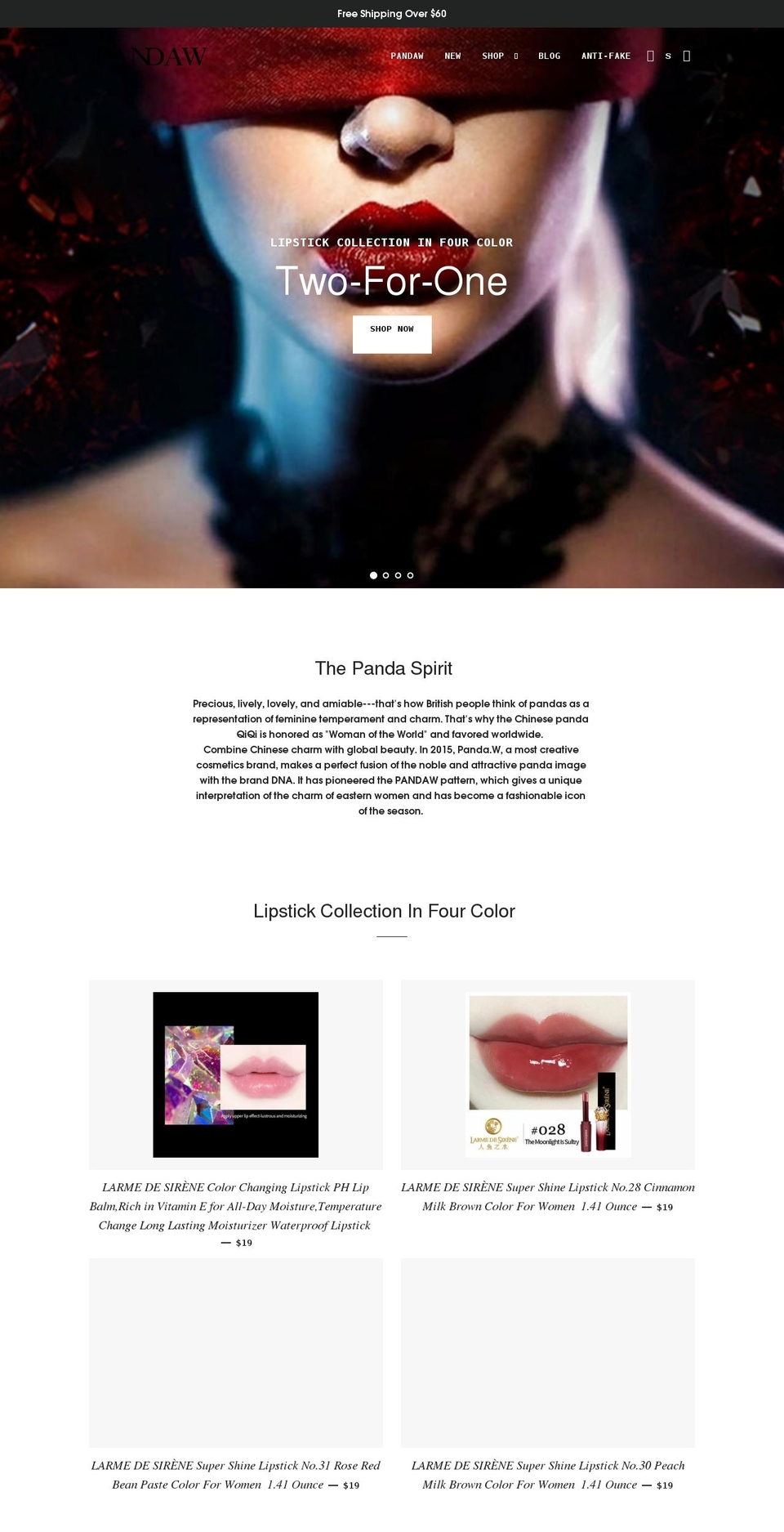 pandawshop.com shopify website screenshot
