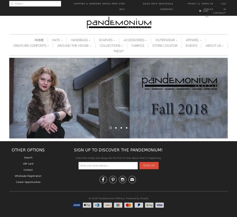pandemoniumseattle.com — Shopify storefront screenshot