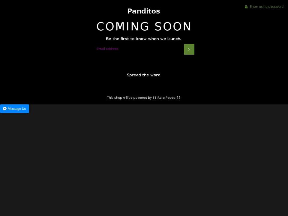 panditos.com — Shopify storefront screenshot