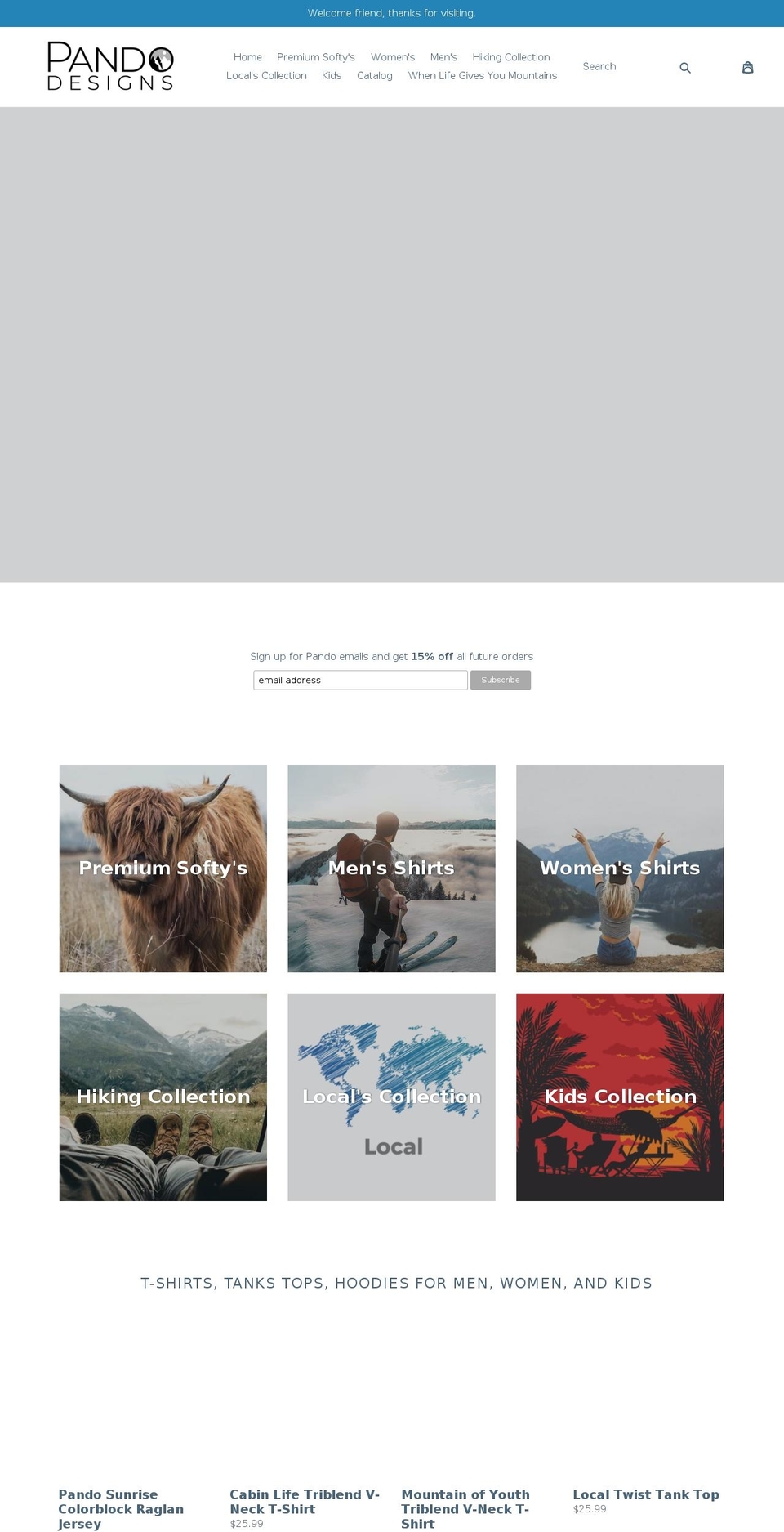 pandodesigns.com — Shopify storefront screenshot
