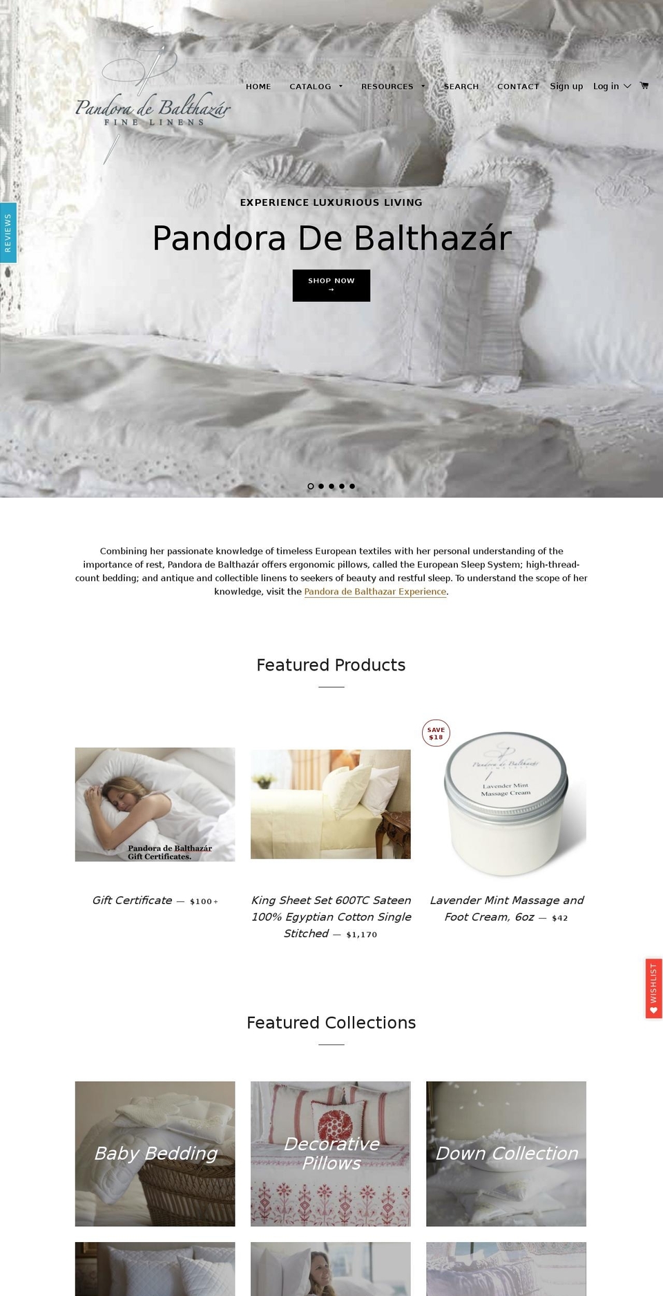 pandoradebalthazars.com shopify website screenshot