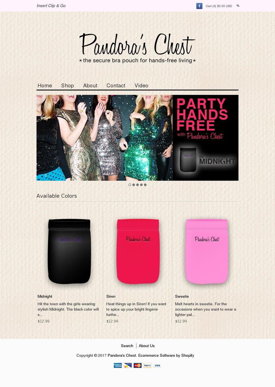 pandoraschest.com shopify website screenshot