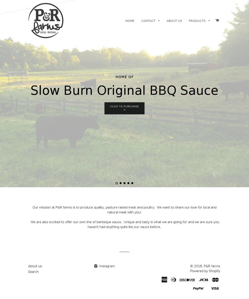 pandrfarms.com — Shopify storefront screenshot