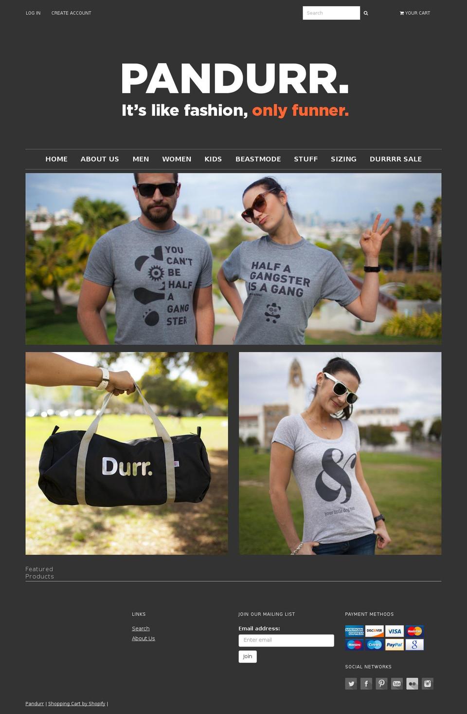 pandurr.com shopify website screenshot
