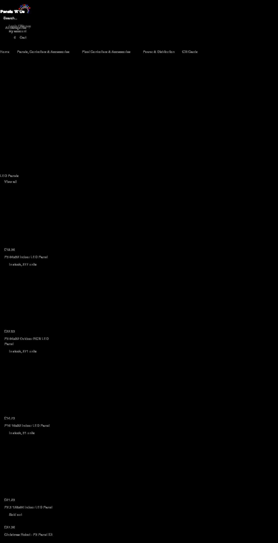 panelsrus.co.uk shopify website screenshot