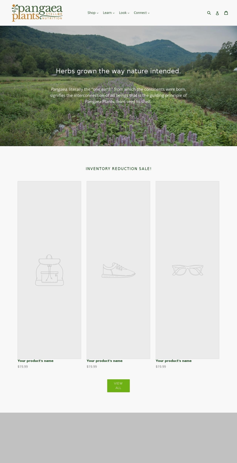 pangaea-plants-llc.myshopify.com shopify website screenshot