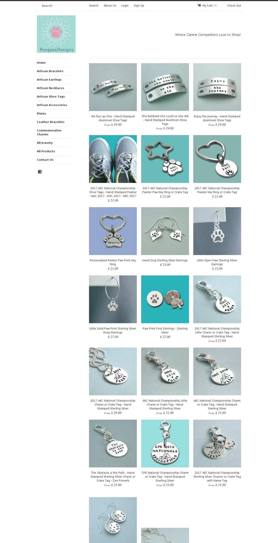pangaeapugs.com — Shopify storefront screenshot
