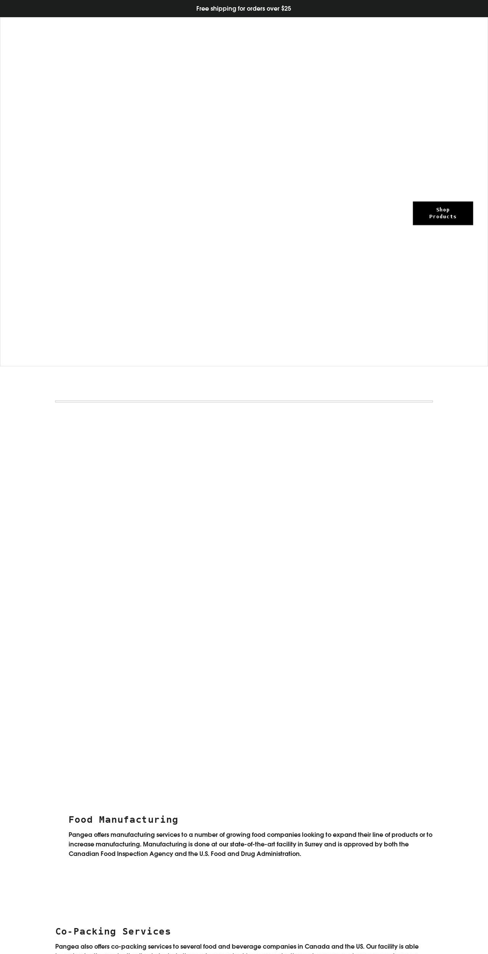 pangeafood.com shopify website screenshot