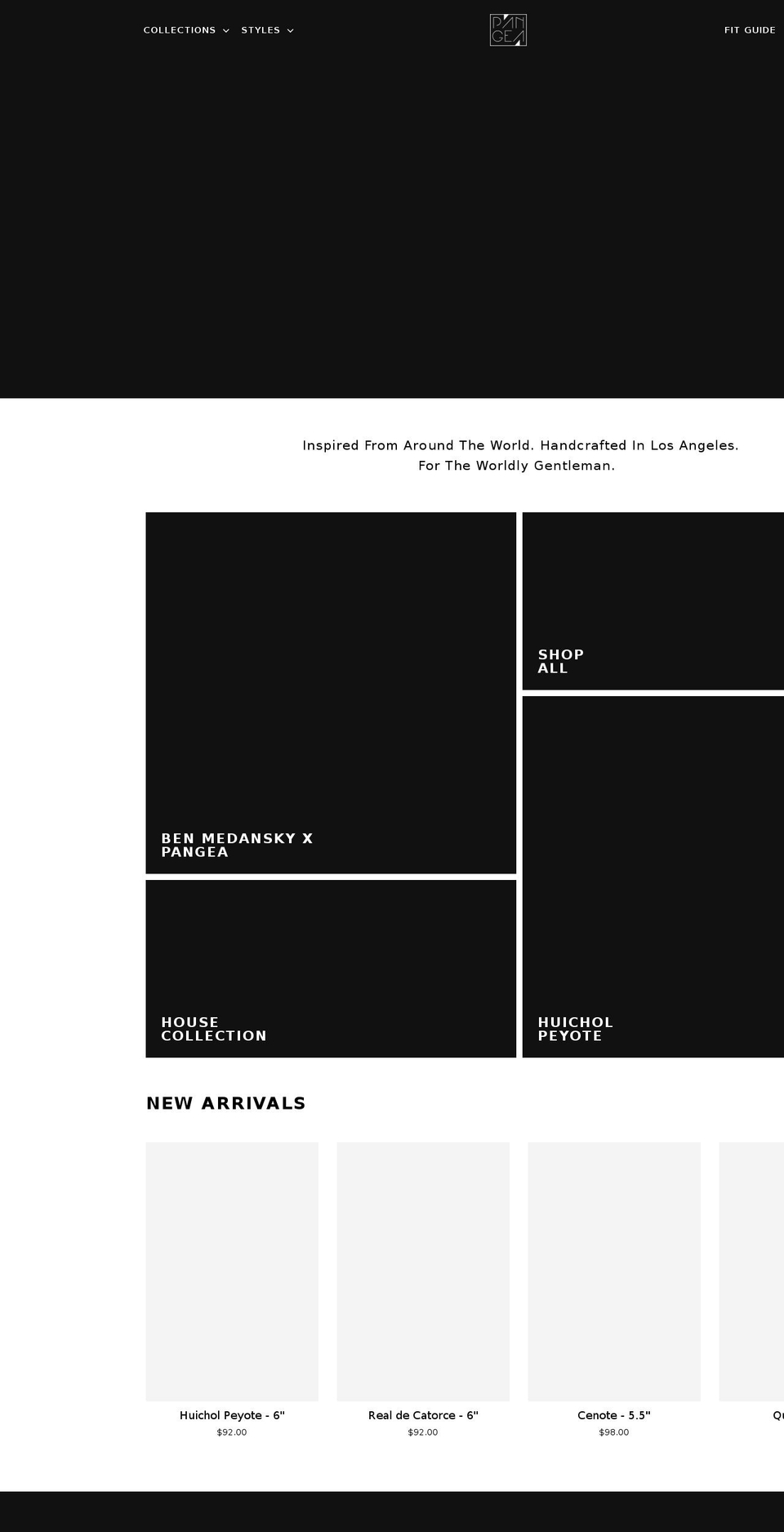 pangeaman.com shopify website screenshot