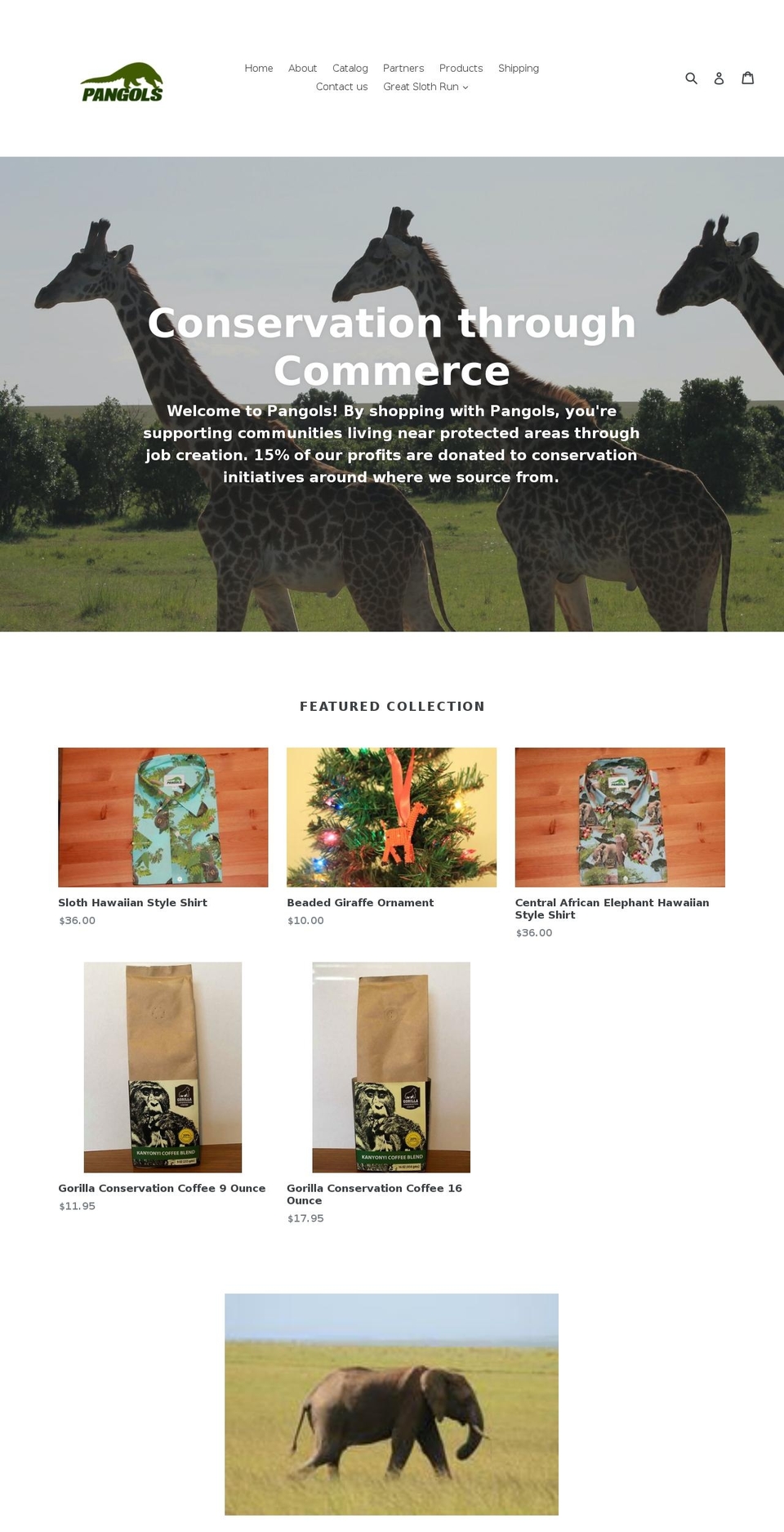 pangols.com — Shopify storefront screenshot