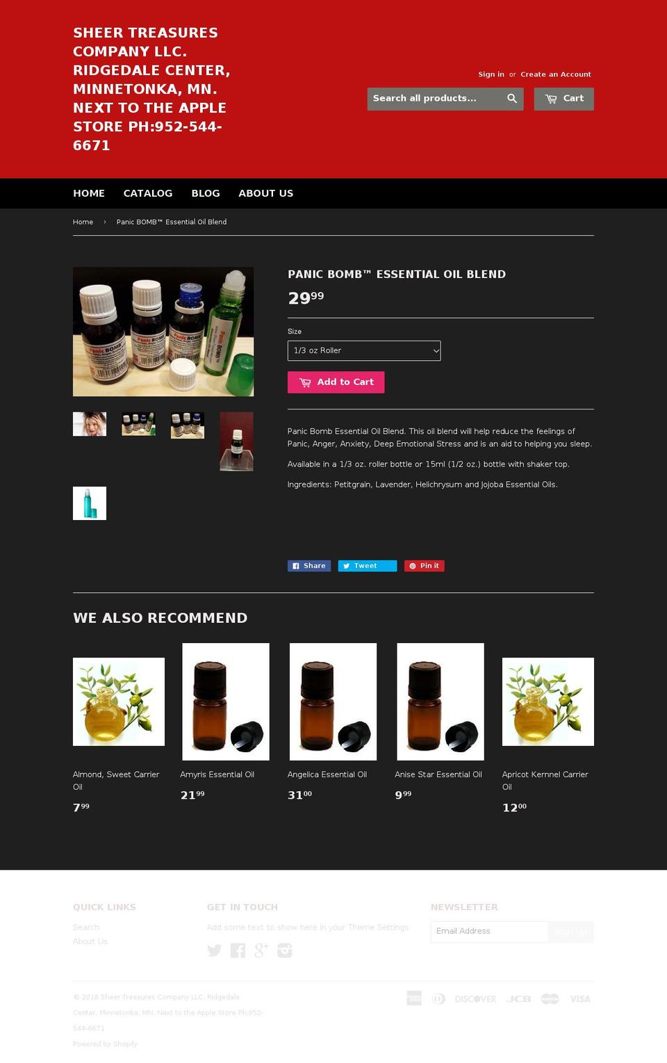 panicbomb.com — Shopify storefront screenshot