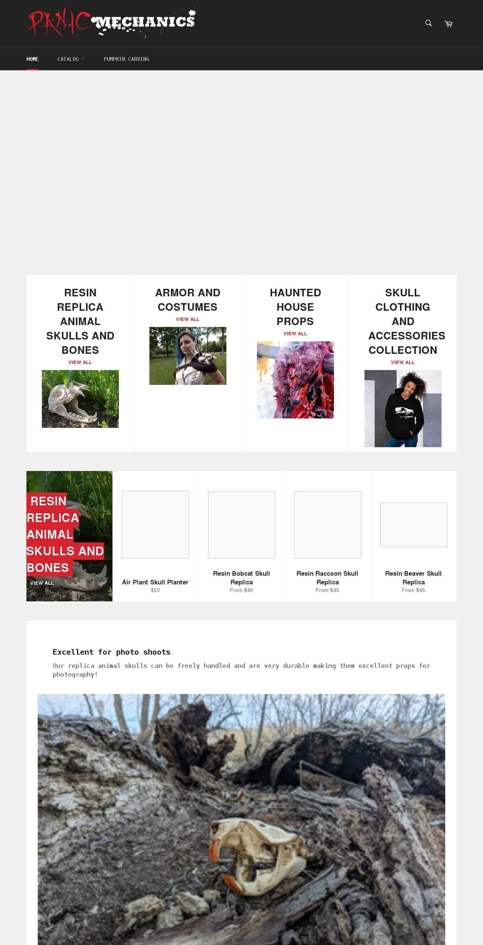 panicmechanics.com shopify website screenshot