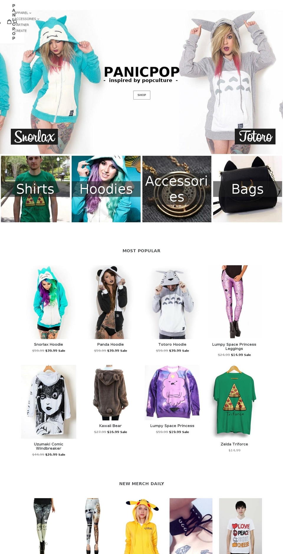 Debut Shopify theme site example panicpop.myshopify.com
