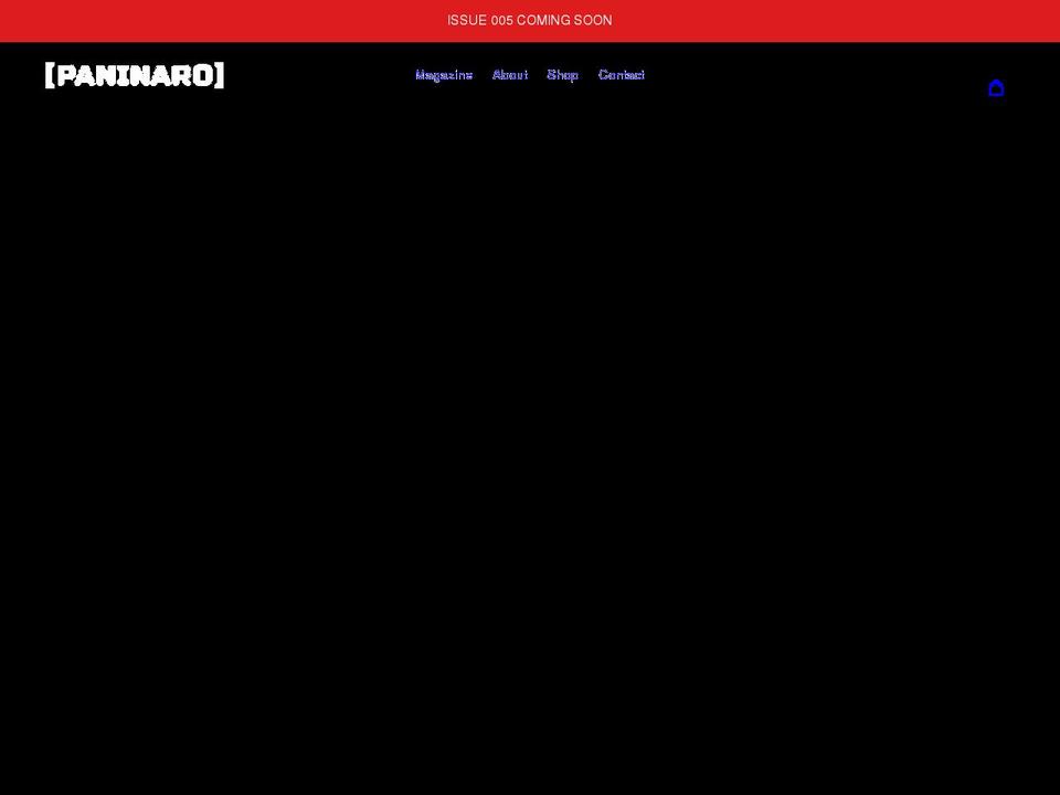paninaro-magazine.myshopify.com shopify website screenshot