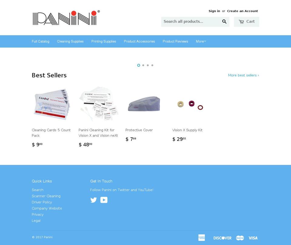 paniniportal.com shopify website screenshot