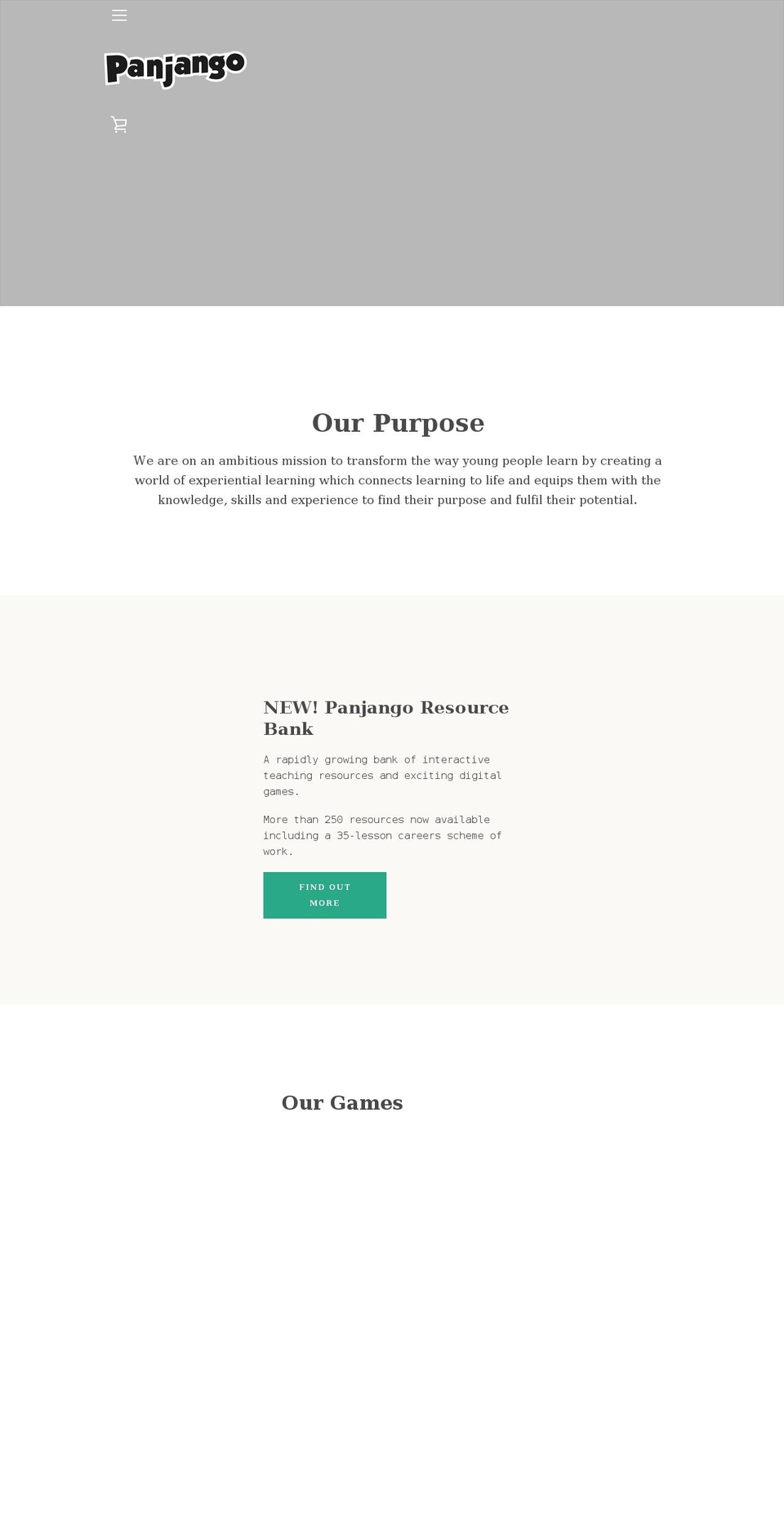 panjango.com shopify website screenshot