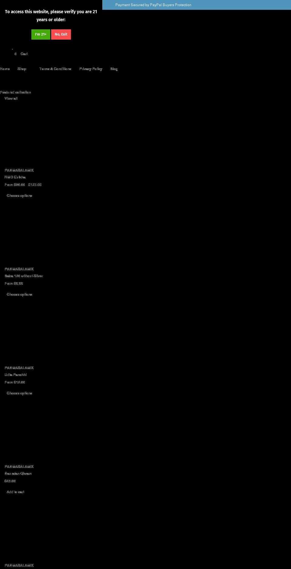 panmasalamix.com shopify website screenshot