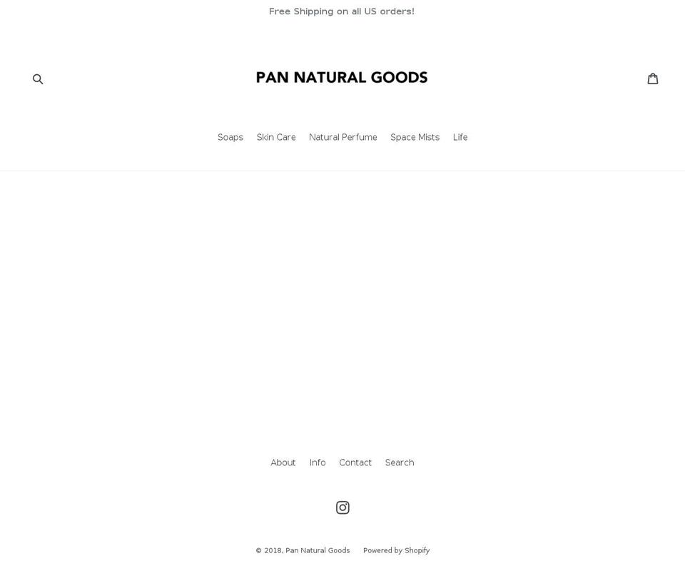 pannaturalgoods.com — Shopify storefront screenshot
